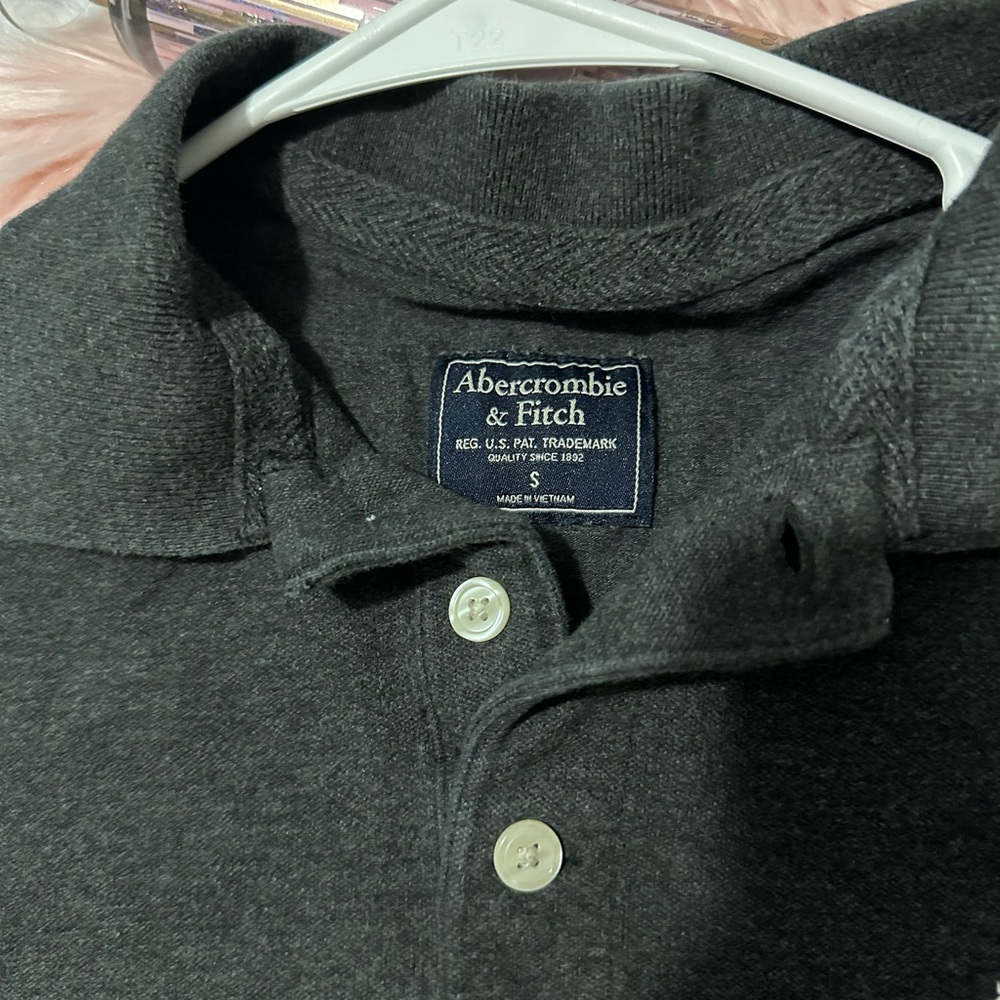 Abercrombie & Fitch Charcoal Polo Shirt